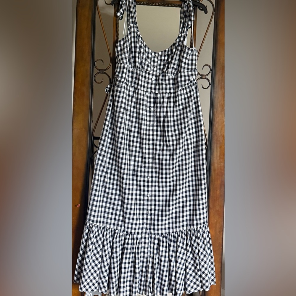 J Crew Black and White Checkered Women's Dress